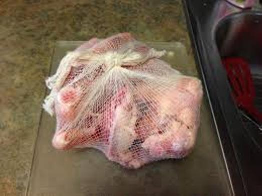 wrap and boil cheesecloth bags