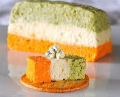 Tricolor Vegetable Terrine with Red Pepper Sauce Recipe