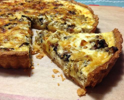 mushroom leek quiche