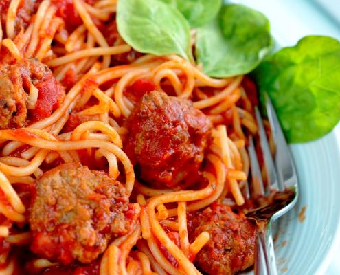 spaghetti and meatballs