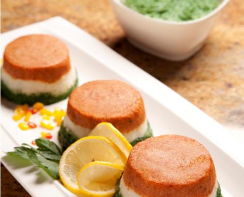 Tricolor Fish Terrine Recipe with Vegetarian Variation