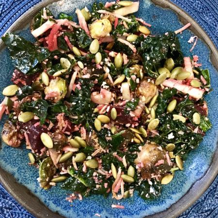 cauliflower brussels sprouts salad