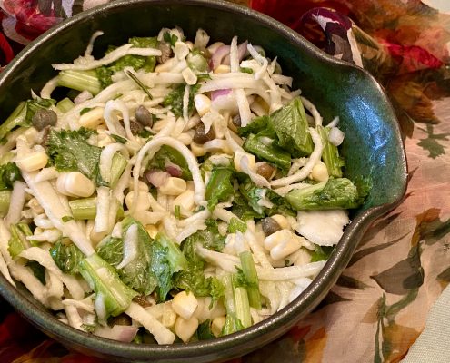 White Vegetable Root Slaw